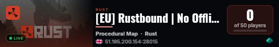 [EU] Rustbound | No Offlines | 3X (1.5x Sulf) Trio Kits TP BPSh live status badge