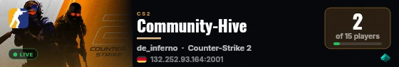 Community-Hive live status badge