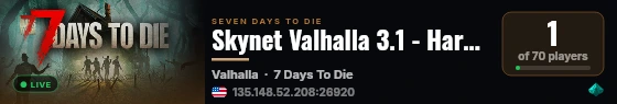Skynet Valhalla 3.1 - Hard PVE live status badge