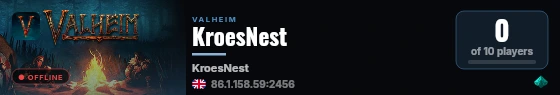 KroesNest live status badge