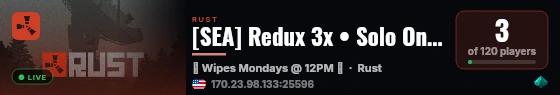 [SEA] Redux 3x • Solo Only • Weekly live status badge