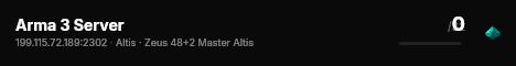 Arma 3 Server live status badge