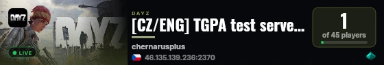 [CZ/ENG] TGPA test server 1 live status badge