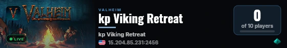 kp Viking Retreat live status badge