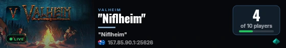 "Niflheim" live status badge