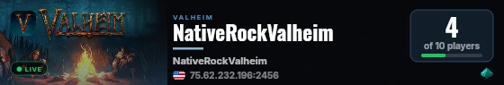 NativeRockValheim live status badge