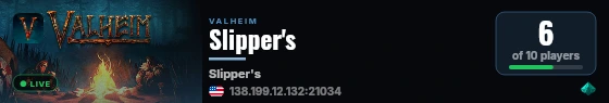Slipper's live status badge