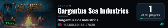 Gargantua Sea Industries live status badge