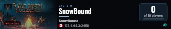 SnowBound live status badge