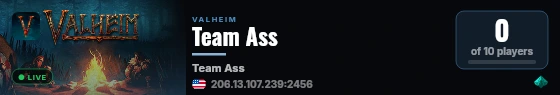 Team Ass live status badge