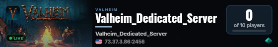 Valheim_Dedicated_Server live status badge