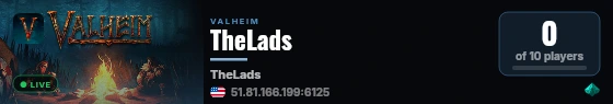 TheLads live status badge