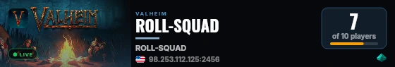 ROLL-SQUAD live status badge