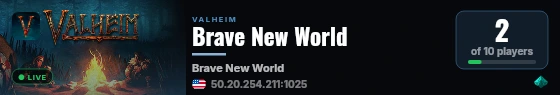 Brave New World live status badge