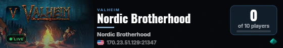 Nordic Brotherhood live status badge