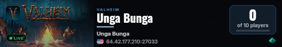 Unga Bunga live status badge