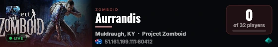 Aurrandis live status badge