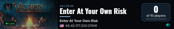 Enter At Your Own Risk live status badge