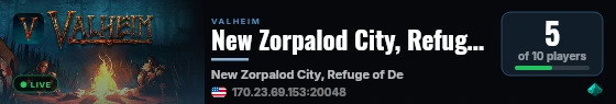 New Zorpalod City, Refuge of Destiny live status badge