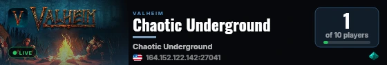 Chaotic Underground live status badge