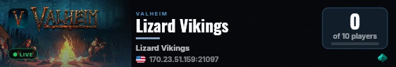 Lizard Vikings live status badge