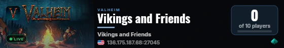 Vikings and Friends live status badge