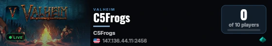 C5Frogs live status badge