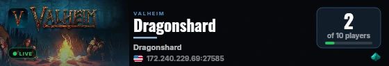 Dragonshard live status badge