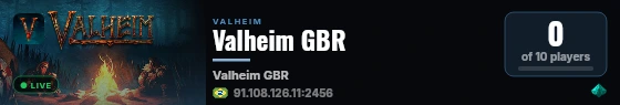Valheim GBR live status badge