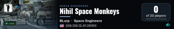 Nihil Space Monkeys live status badge