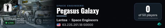 Pegasus Galaxy live status badge