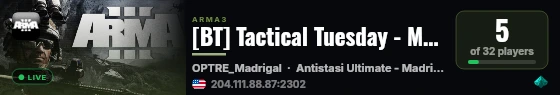 [BT] Tactical Tuesday - May the Juneth be... Julyou? Augways. S live status badge