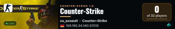 Counter-Strike live status badge