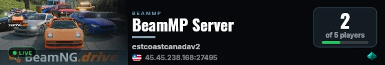 BeamMP Server live status badge