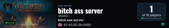 bitch ass server live status badge