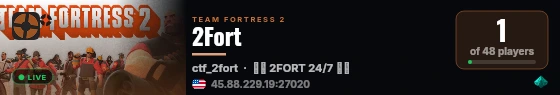 2Fort live status badge