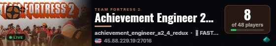 Achievement Engineer 24/7 live status badge
