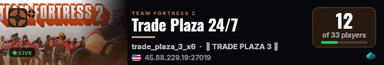 Trade Plaza 24/7 live status badge