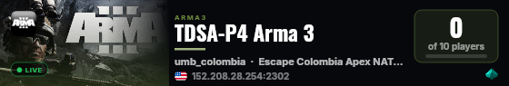 TDSA-P4 Arma 3 live status badge