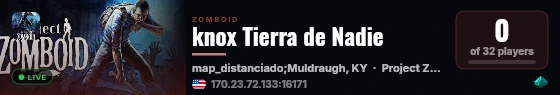 knox Tierra de Nadie live status badge
