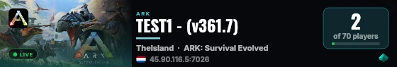 TEST1 - (v361.7) live status badge