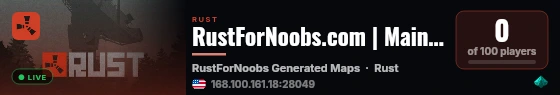 RustForNoobs.com | Main | Softcore Monthly | No BP Wipe | EU live status badge
