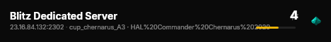 Blitz Dedicated Server live status badge