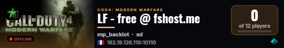 LF - free @ fshost.me live status badge