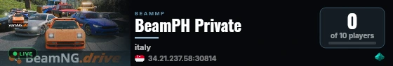 BeamPH Private live status badge
