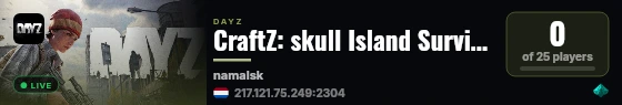 CraftZ: skull Island Survival PVE!!! NO KOS!!! WIPED June 2!!! live status badge