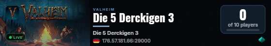 Die 5 Derckigen 3 live status badge