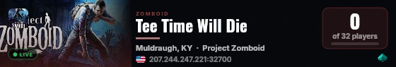 Tee Time Will Die live status badge