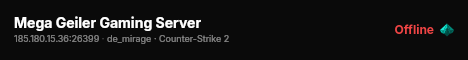 Mega Geiler Gaming Server live status badge