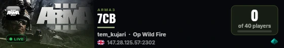 7CB live status badge